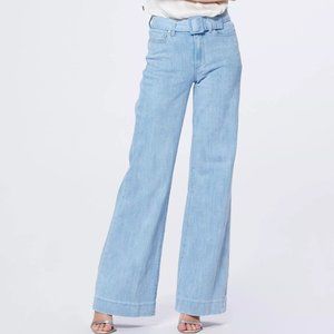 NEW Paige Denim Sutton Wide Leg Blue Jeans Boho 30